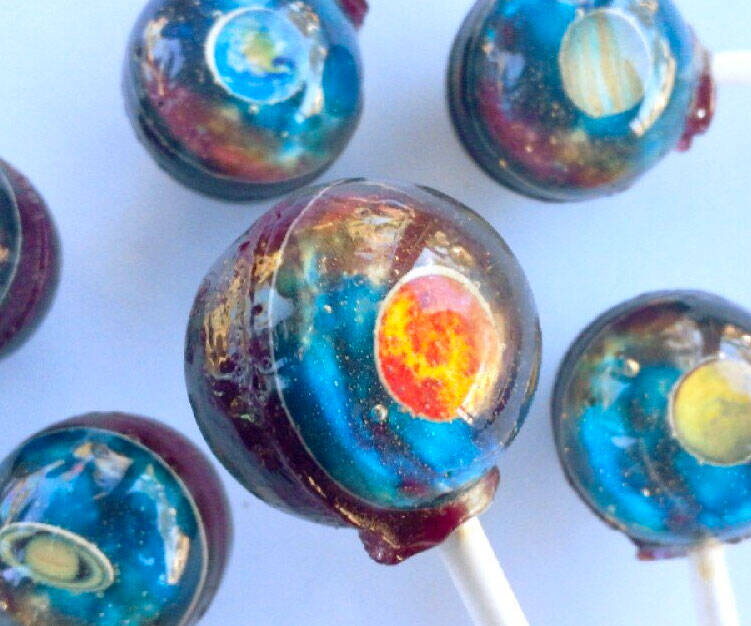 3D Planet Lollipops