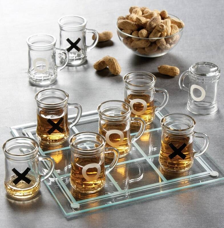 Tic Tac Toe Drinking Shot Glass Set - coolthings.us