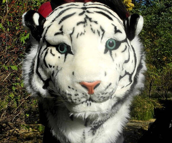 Tiger Head Plush Backpack