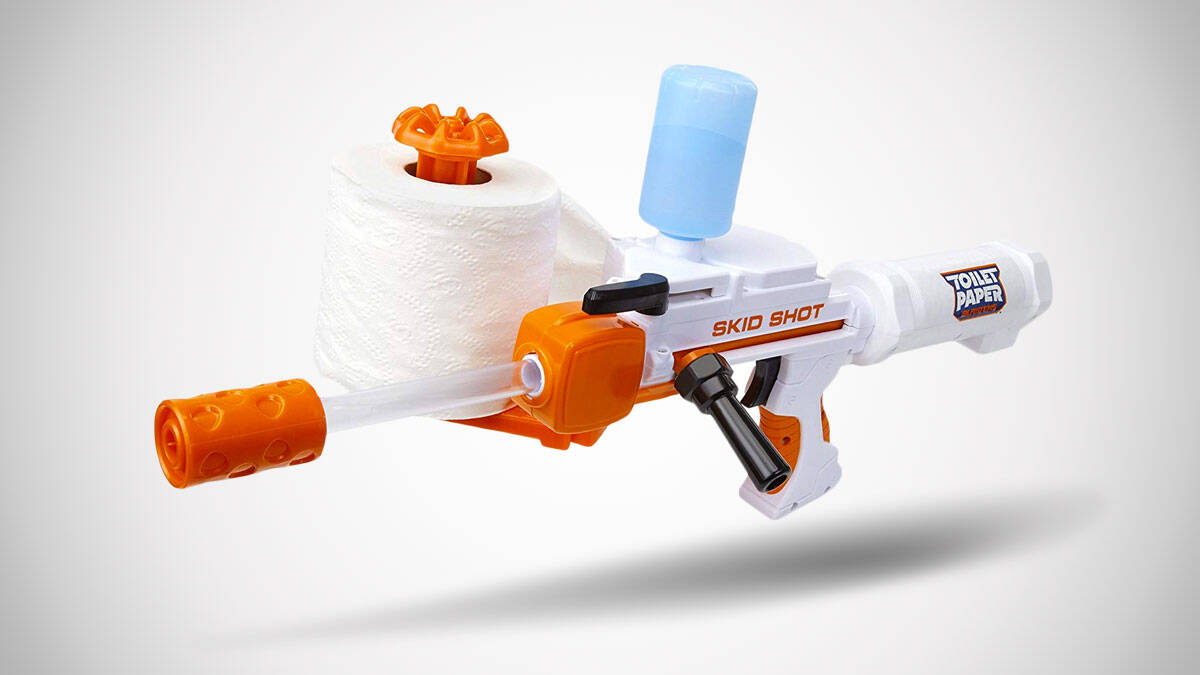 Skid Shot Storm Toilet Paper Gun - //coolthings.us