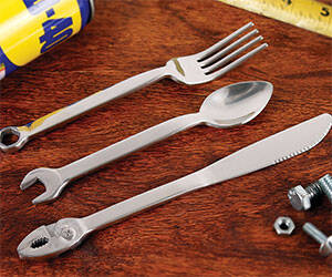 Wrench Eating Utensil Set - http://coolthings.us