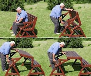 Transforming Picnic Table Bench - coolthings.us