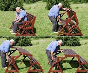 Transforming Picnic Table Bench - //coolthings.us