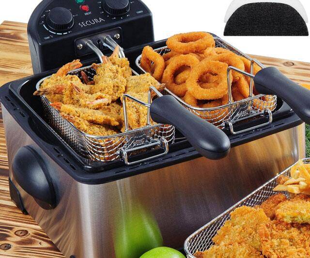 Triple-Basket Deep Fryer - coolthings.us