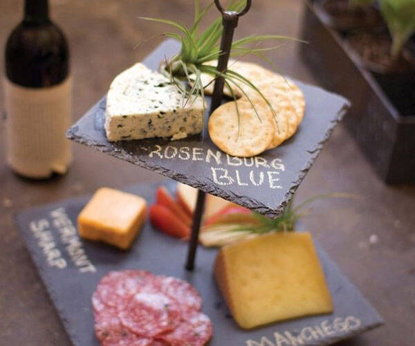 Two Tiered Slate Serving Stand