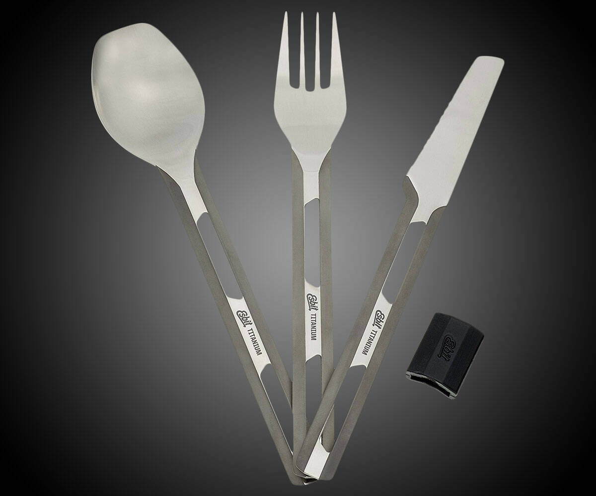 Ultra-Lightweight Titanium Camping Cutlery - //coolthings.us