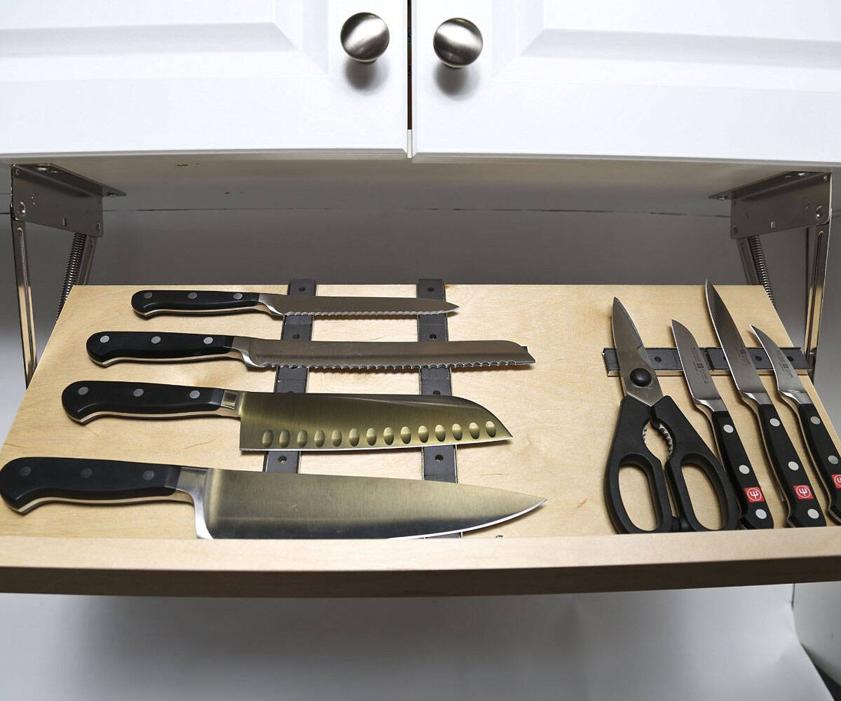 Under Cabinet Magnetic Knife Rack - coolthings.us