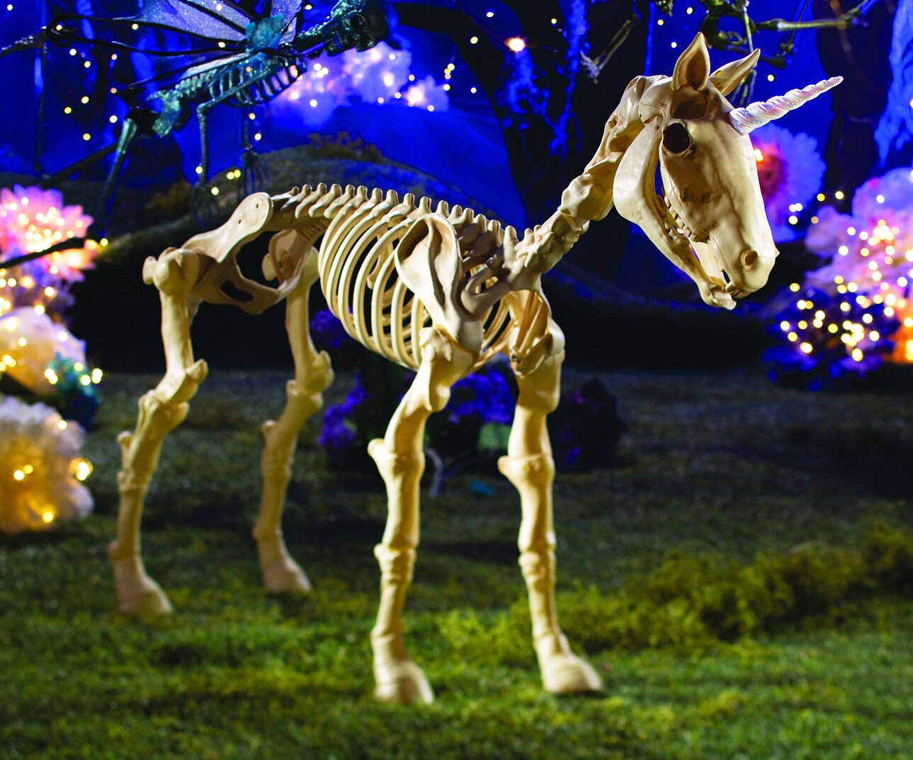 Unicorn Skeleton Lawn Decor