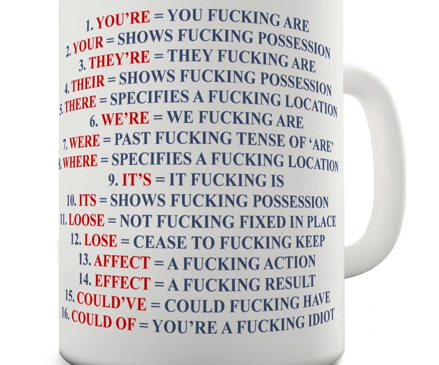 Vulgar Grammar Lesson Mug - coolthings.us