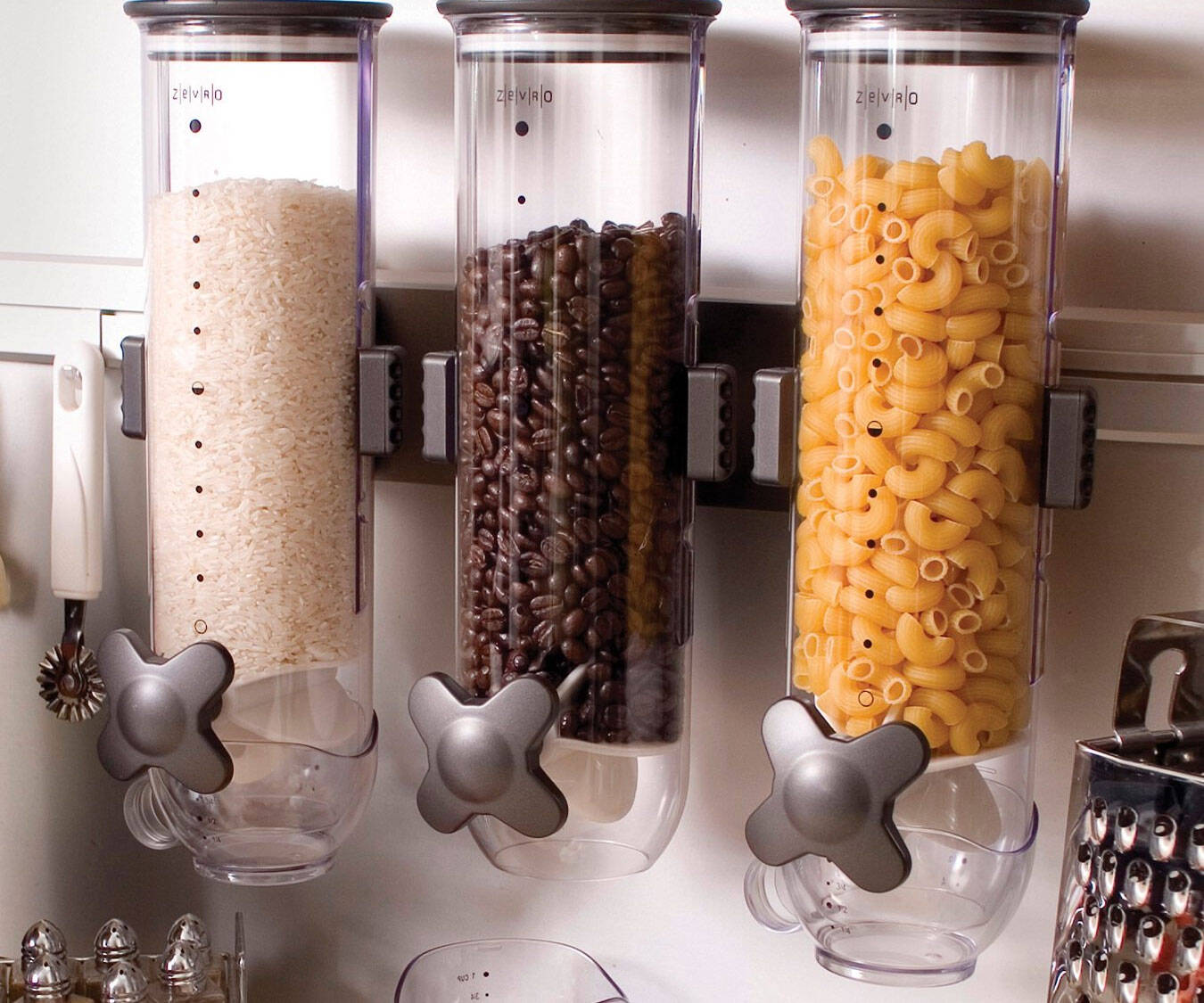 Wall Mounted Triple Dry Food Dispenser