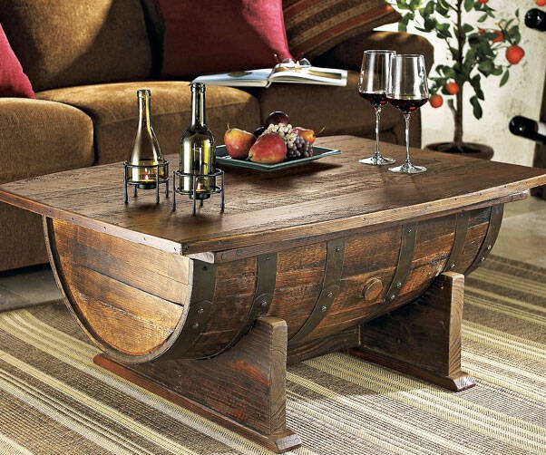 Whiskey Barrel Coffee Table - coolthings.us