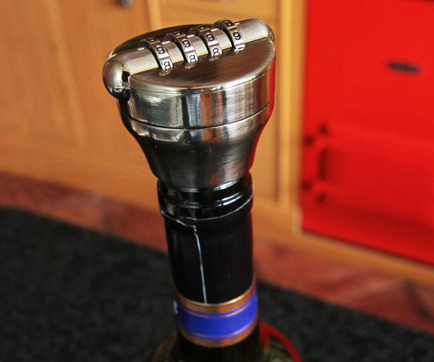 Wine Bottle Combination Lock - coolthings.us