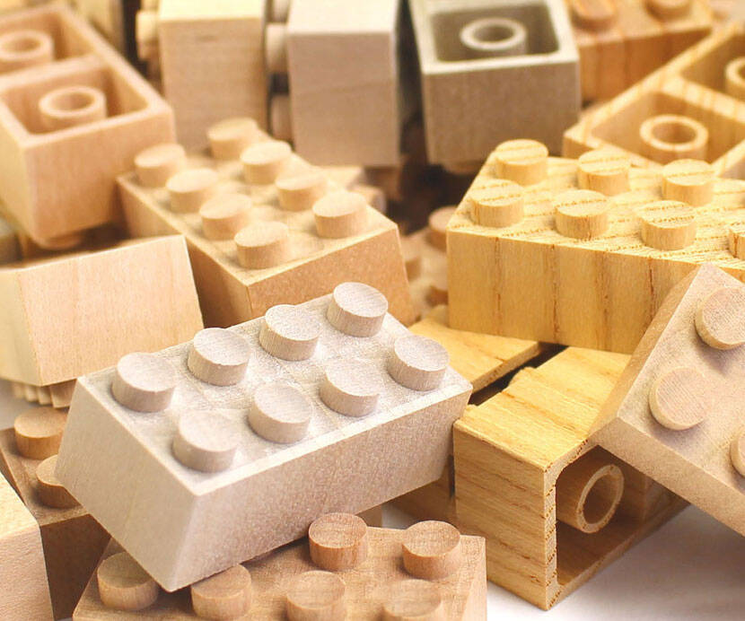 Wooden LEGO Bricks - coolthings.us