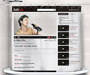 YouTube Video Shower Curtain - coolthings.us