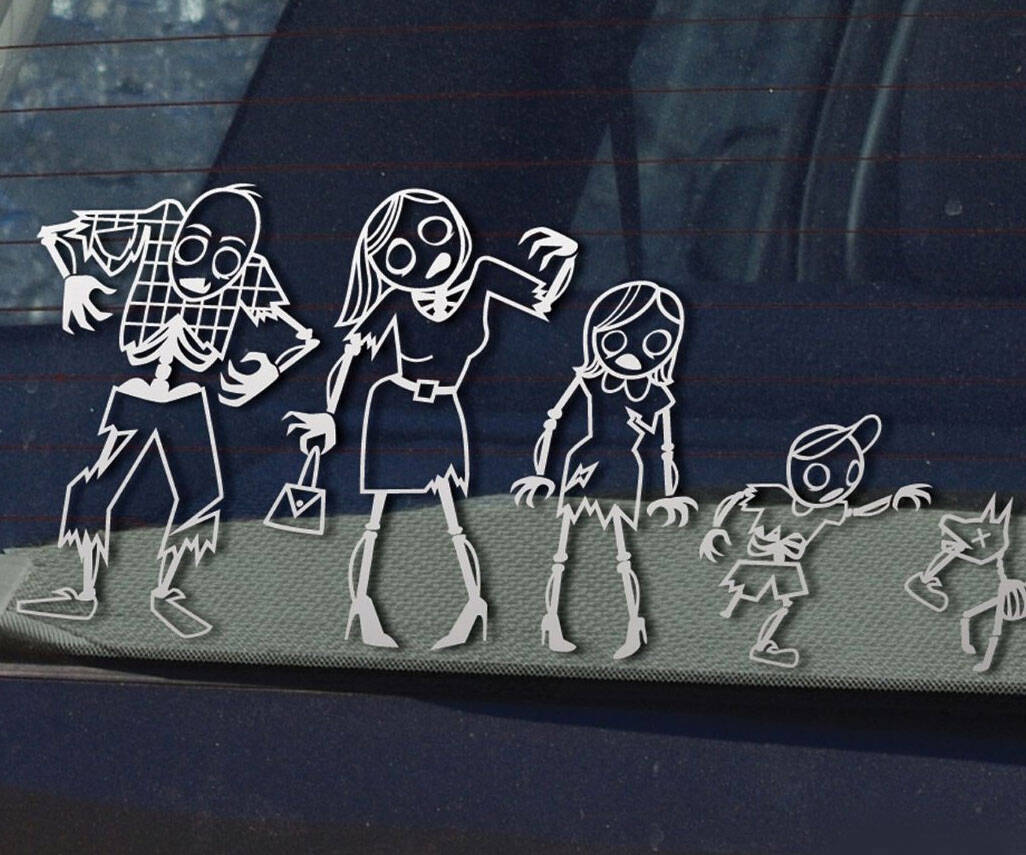 Zombie Family Car Stickers - //coolthings.us