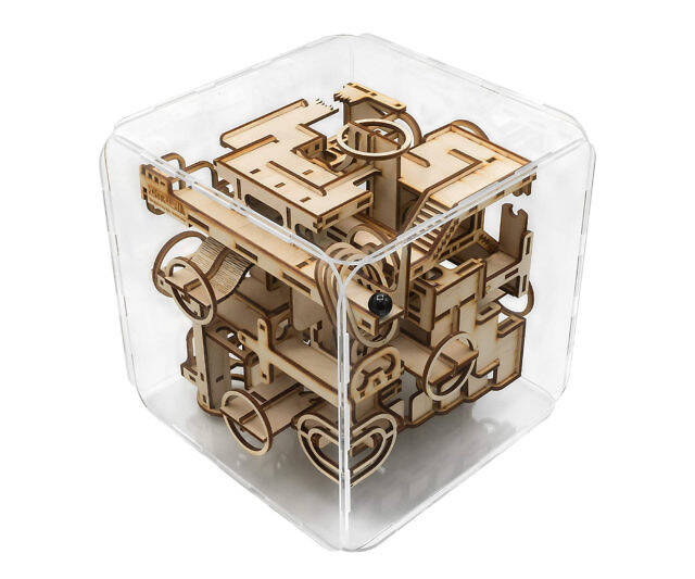 3D Wooden Marble Labyrinth Puzzle Kit - //coolthings.us