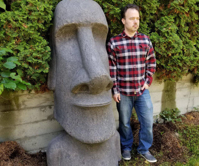6FT Tall Easter Island Moai Head Statue