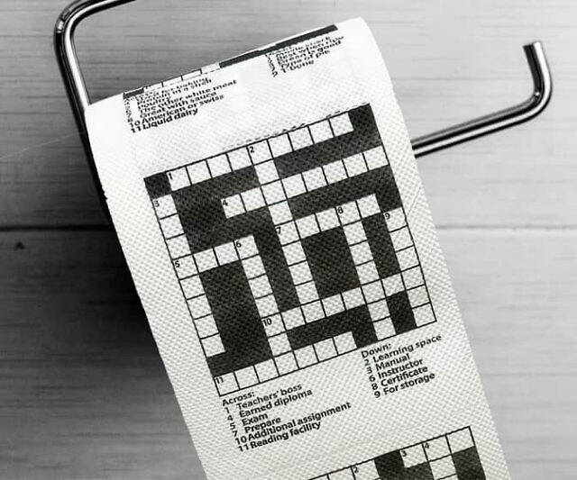 Crossword Puzzle Toilet Paper - //coolthings.us