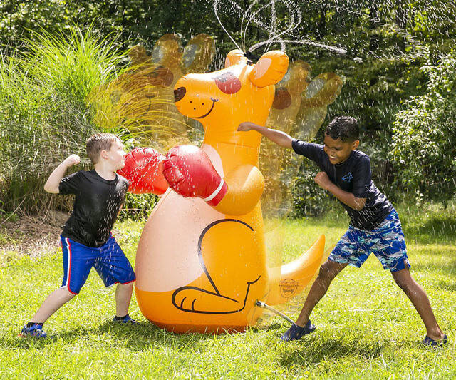 Giant Kangaroo Sprinkler Punching Bag - //coolthings.us
