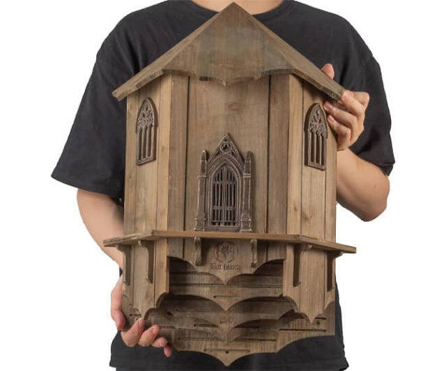 Spooky Wooden Castle Bat House - //coolthings.us