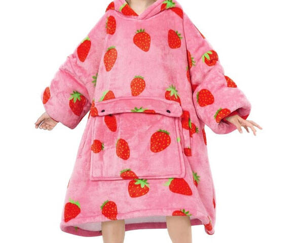 Strawberry Hoodie Blanket Sweatshirt - //coolthings.us