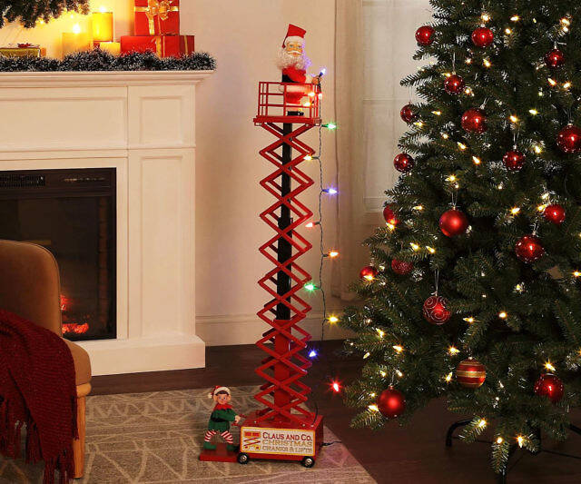 Animated Santa Scissor Lift - //coolthings.us