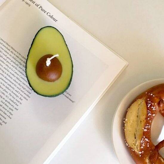Avocado Shaped Candle