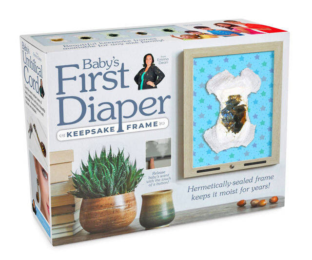 Baby's First Diaper Keepsake Frame