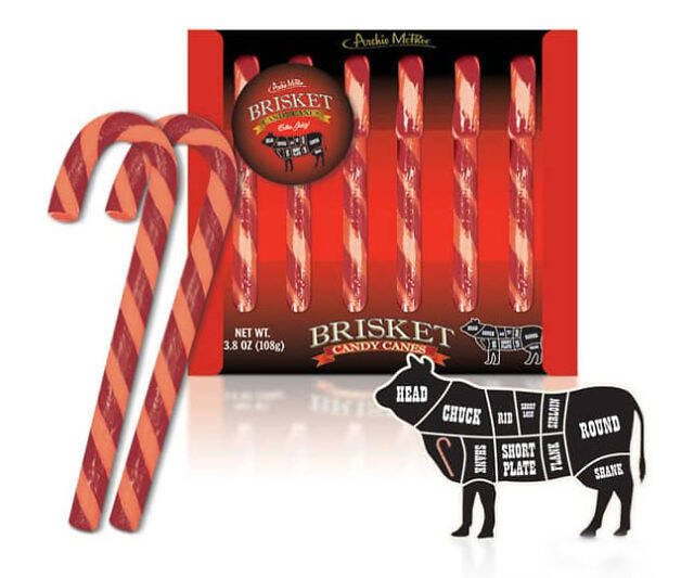 Beef Brisket Candy Canes
