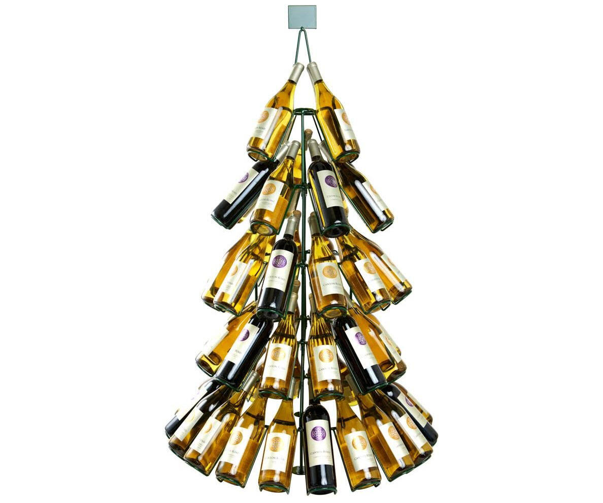 Wine Bottle Christmas Tree Rack - coolthings.us