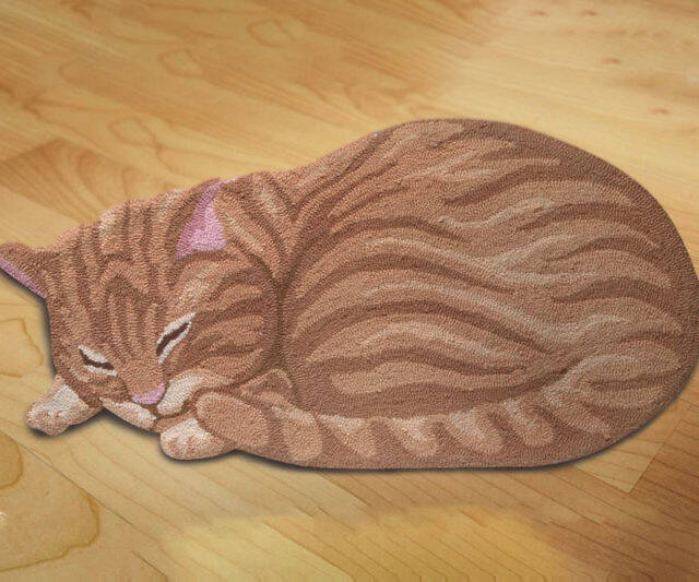 Cat Shaped Throw Rug