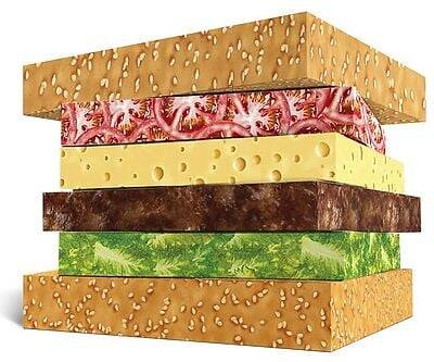 Cheeseburger Gift Wrap Paper