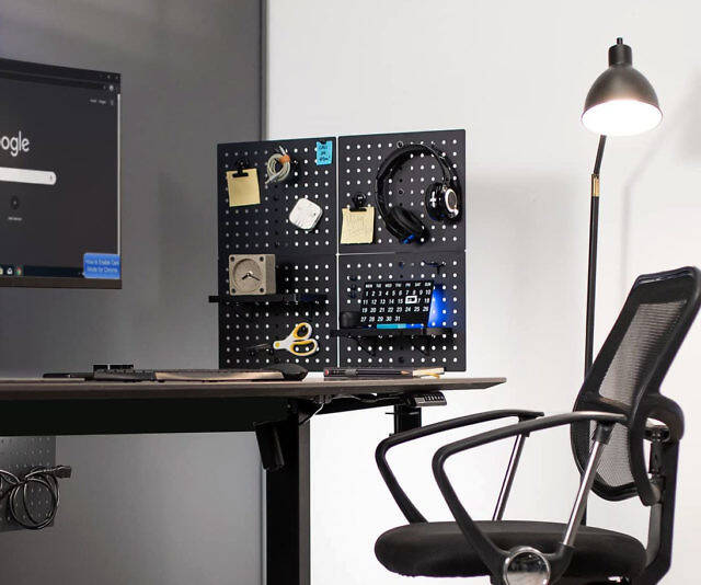 Clamp-On Desk Pegboard - //coolthings.us