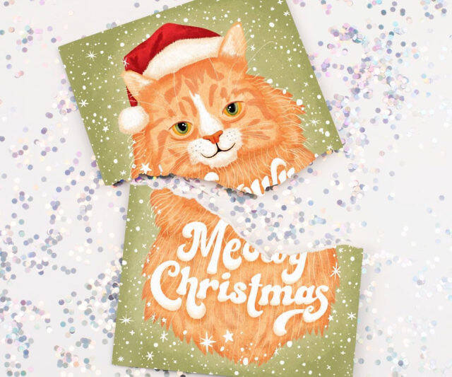 Endless Meowing Christmas Card - //coolthings.us