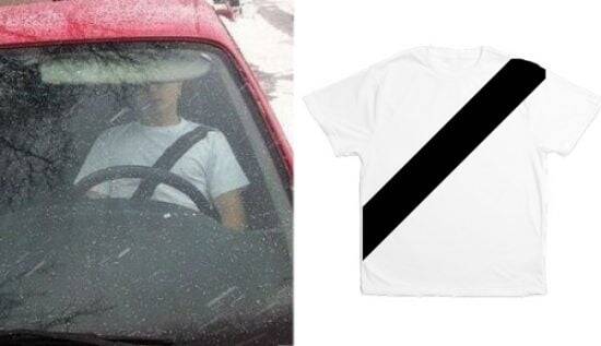 Fake Seatbelt T-shirt - //coolthings.us