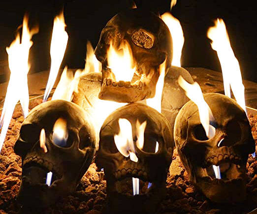 Fire Pit Human Skulls