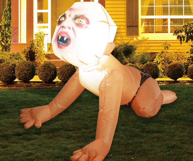 Giant Inflatable Outdoor Zombie Baby - //coolthings.us