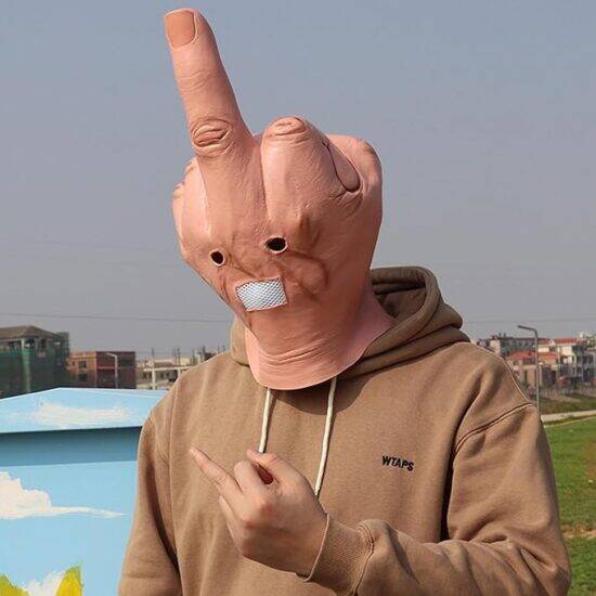 Giant Middle Finger Mask