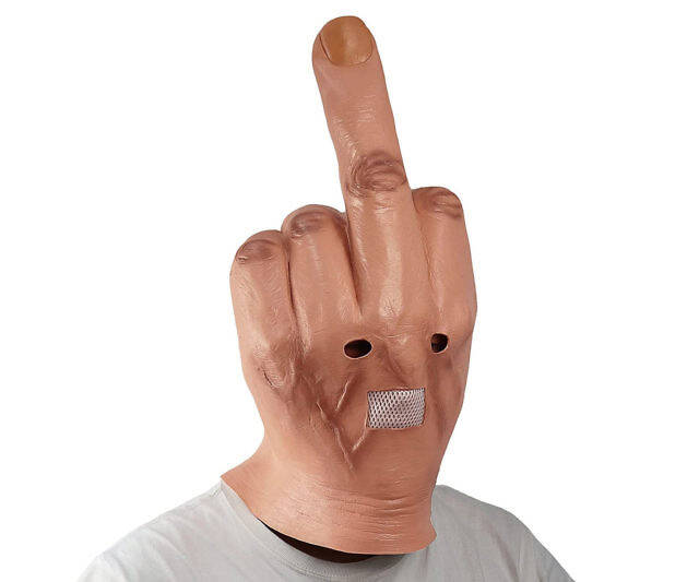 Giant Middle Finger Mask - //coolthings.us