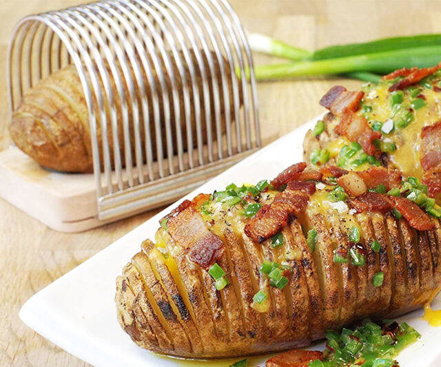 Hasselback Potato Slicing Rack - //coolthings.us