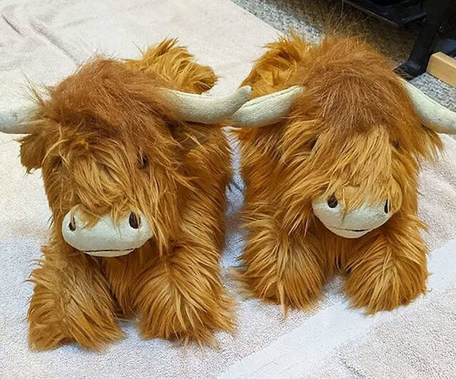 Highland Cow Fluffy Slippers - //coolthings.us