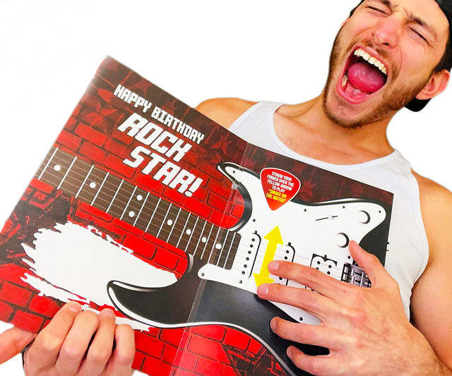 Interactive Guitar Birthday Card - //coolthings.us