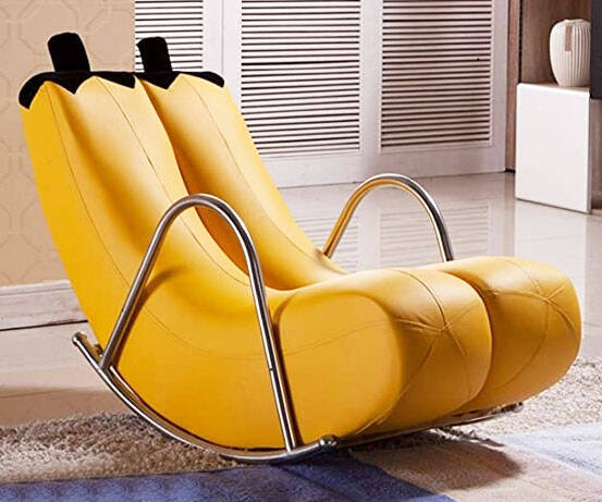 Leather Banana Rocking Chair - //coolthings.us