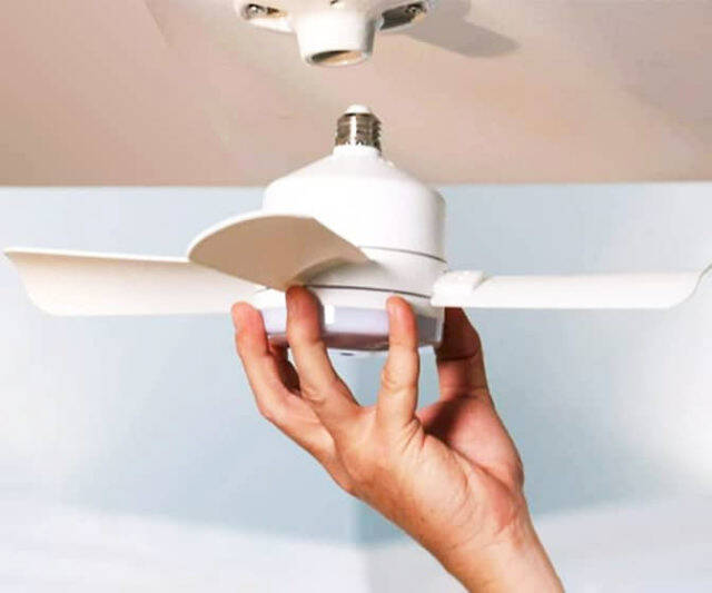 Mini Screw-In Ceiling Socket Fan - //coolthings.us