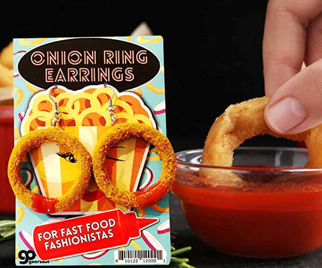 Fried Onion Ring Earrings - //coolthings.us