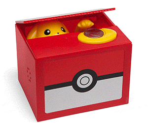 Pikachu Coin Stealing Piggy Bank - //coolthings.us