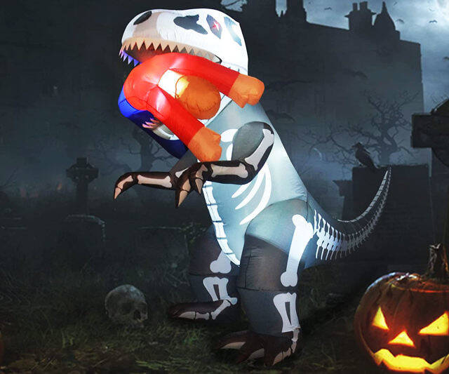 7-Foot T-Rex Eating A Human Inflatable