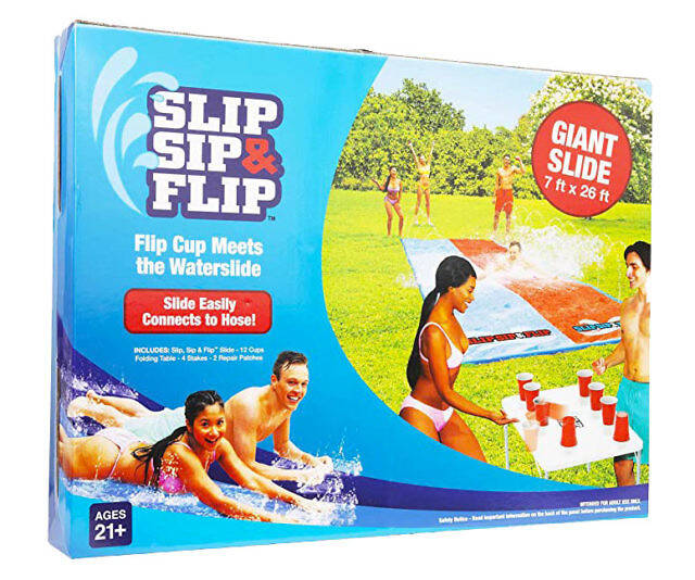 Slip, Sip & Flip Waterslide Drinking Game