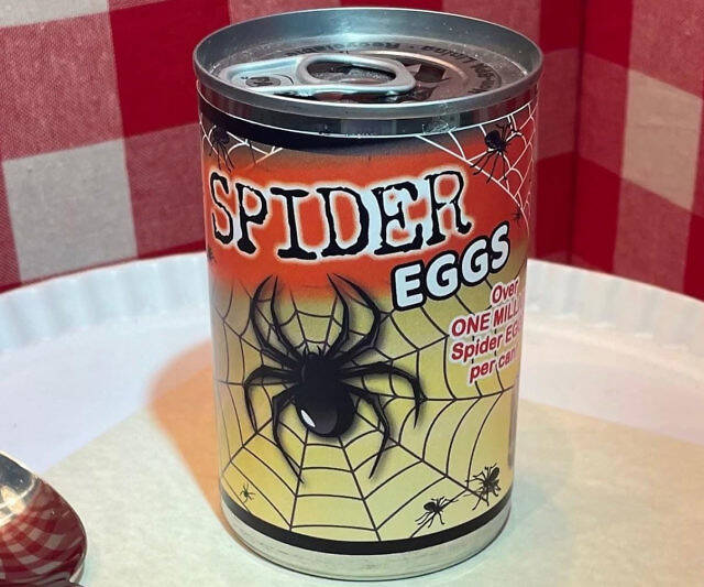 Spider Eggs Soup Can Label - //coolthings.us