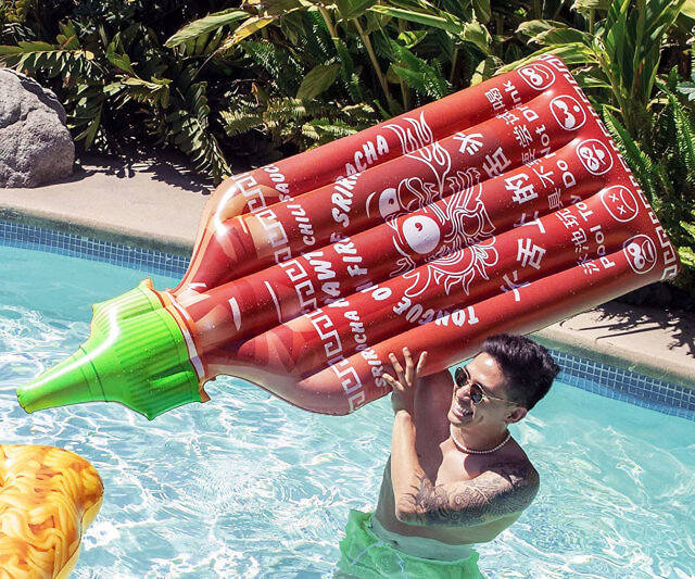 Sriracha Bottle Pool Float
